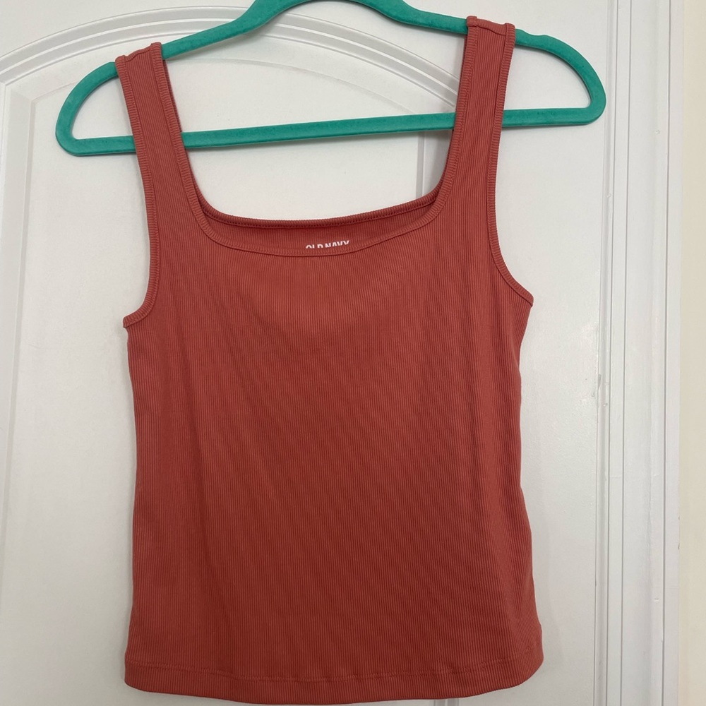 Old Navy Cropped Rib-Knit Squareneck Tank